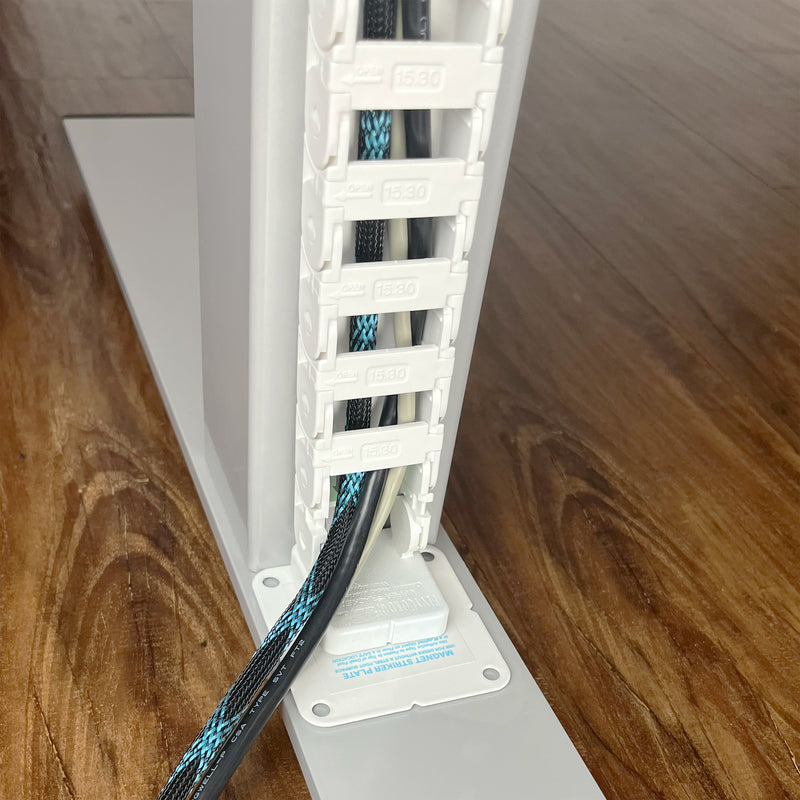 PivyCord-Vez Flexible Raceway Cable Management System for Variable Height Desks/Tables