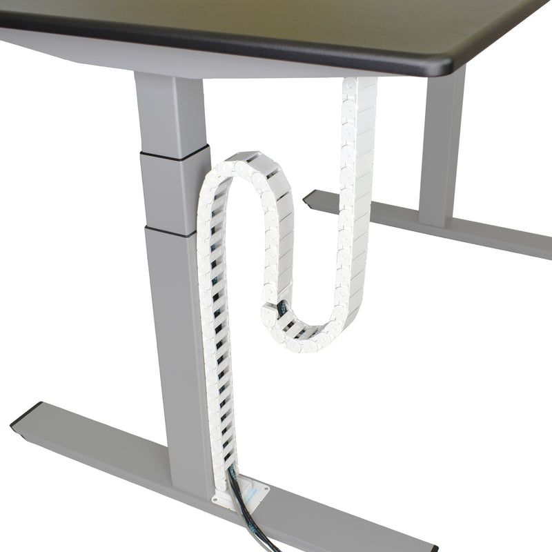 PivyCord-Vez Flexible Raceway Cable Management System for Variable Height Desks/Tables