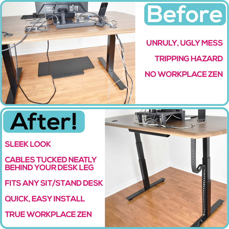 Sit Stand Desk Cable Management! 